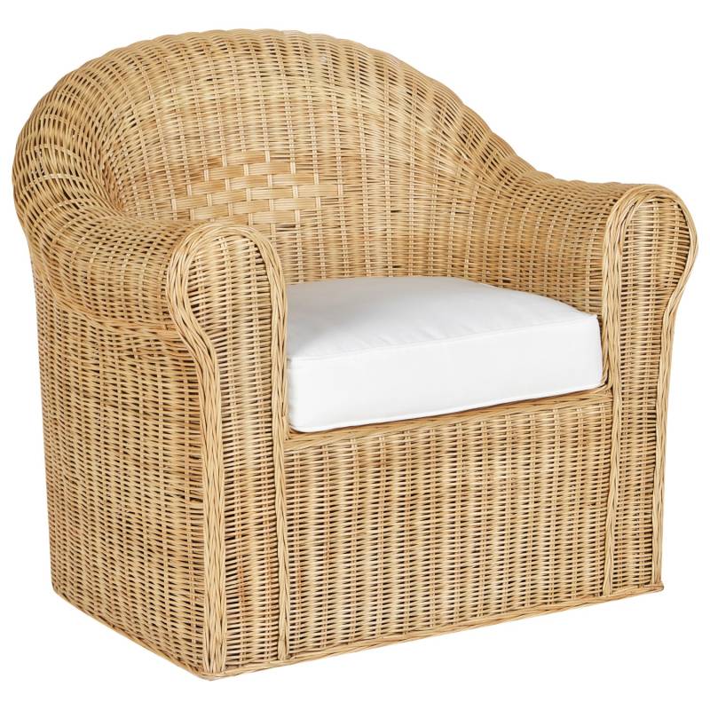 Beliani Sessel Naturfarben Weiss 75x90x82 von BELIANI