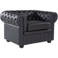 Beliani - Sessel Schwarz Echtleder Chesterfield Stil Wohnzimmer Salon Beliani - Sessel Schwarz Echtleder Chesterfield Stil Wohnzimmer Salon von BELIANI
