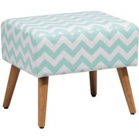 Sitzhocker Pastellminze/Weiß Baumwolle Holzbeine Modern von BELIANI
