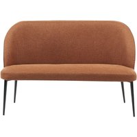 Sofa Braun Stoffbezug 2-Sitzer Küchensofa mit Schwarzem Metallgestell Ohne Armlehnen Modern Wohnzimmer Möbel Wohnecke Sitzecke Küche von BELIANI