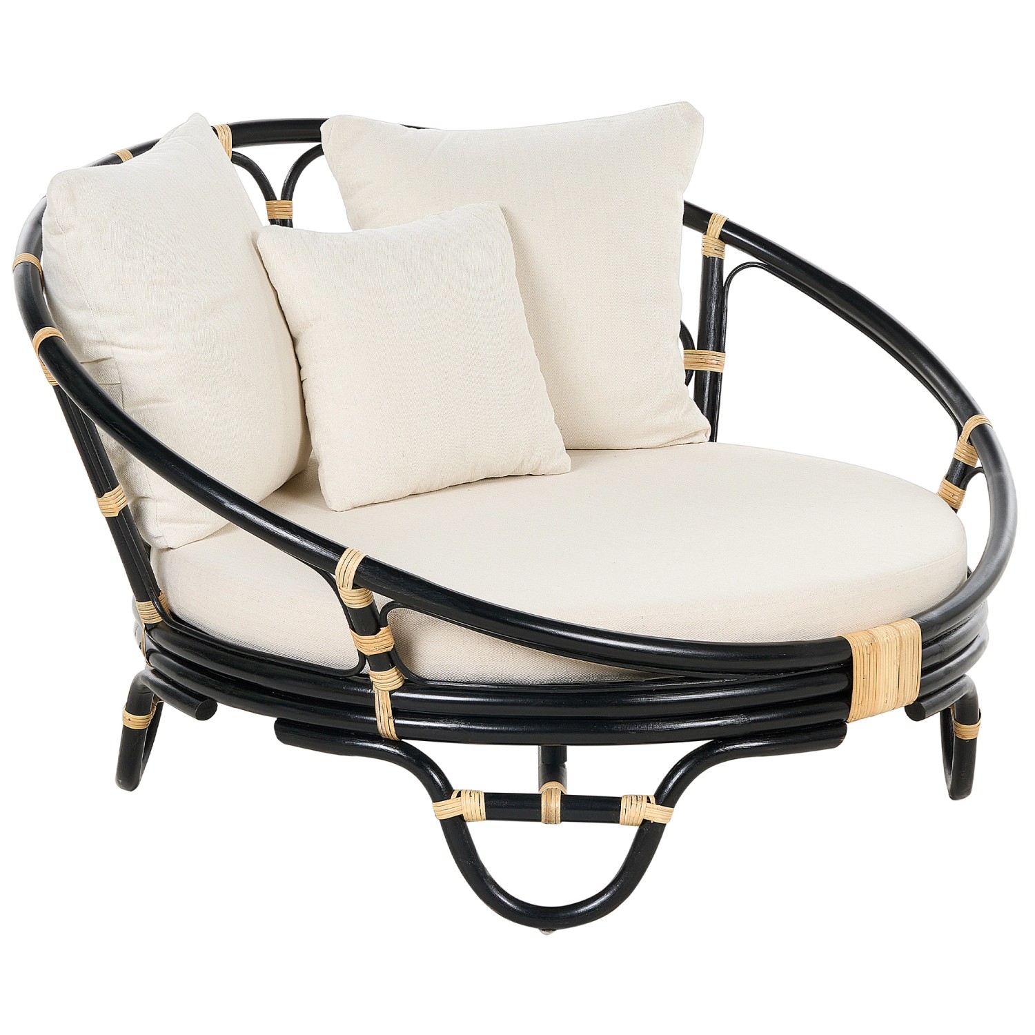 Beliani Sonneninsel Schwarz Beige 110x112x71 Beliani Sonneninsel Schwarz Beige 110x112x71 von BELIANI