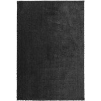 Teppich Schwarz 140 x 200 cm Shaggy mit Kuschelfaktor Getuftet in rechteckiger Form Klassisch - Schwarz von BELIANI