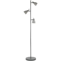 Stehlampe Grau Beton 163 cm Schirm verstellbar Scheinwerfer-Look langes Kabel mit Schalter Industrie Look - Grau von BELIANI