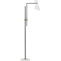 Beliani - Stehlampe Weiß / Schwarz 155 bis 180 cm Elegant Modern Verstellbar für Wohnzimmer Schlafzimmer Flur - Weiß von BELIANI