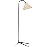 Stehlampe Natur / Schwarz aus Rattan 148 cm Kegelform Modernes Design Boho Stil für Wohnzimmer Schlafzimmer Flur - Natürlich von BELIANI