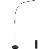 Stehlampe led Schwarz Metall und Kunststoff 220 cm Dimmbar Verstellbar mit Timer Fernbedienung Bogenform Langes Kabel mit Schalter Bogenlampe von BELIANI