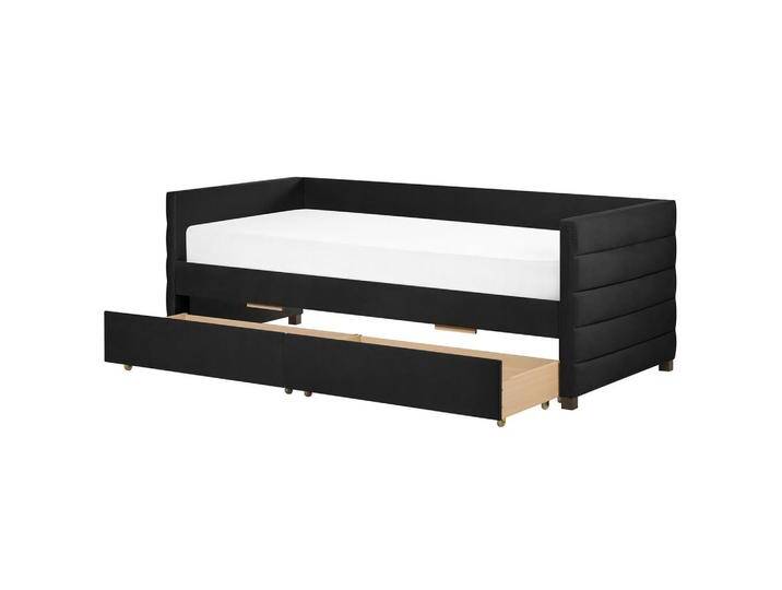Beliani TAGESBETT, Schwarz, 90x200 cm, Schlafzimmer, Betten von BELIANI