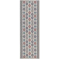 Beliani - Teppich Läufer Mehrfarbig Stoff Rechteckig 80x240 cm Kurzflor Orientalisches Muster Rutschfest Maschinengewebt für Fußbodenheizung Flur von BELIANI