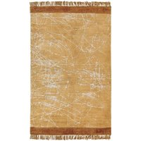 Beliani - Teppich Orange Viskose 160 x 230 cm Kurzflor Abstraktes Design Rechteckig Wohnzimmer Schlafzimmer Flur von BELIANI