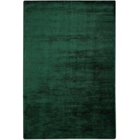 Beliani - Teppich Dunkelgrün Viskose 140 x 200 cm Kurzflor Rechteckig mit Baumwoll-Unterseite skandinavischer Stil von BELIANI