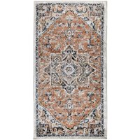 Beliani - Teppich Mehrfarbig 80 x 150 cm Rechteckig Kurzflor Orientalisches Muster Vintage Stil Modern für Wohnzimmer Schlafzimmer Flur - Beige von BELIANI