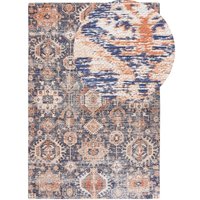 Teppich Läufer Blau und Rot aus Baumwolle 200 x 300 cm Rechteckig Orientalisch Gemustert Boho Stil Hausflur - Blau von BELIANI