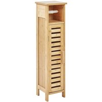 Beliani - Toilettenpapier-Schrank Hellbraun Bambusholz Schmal 72 cm Hoch mit Tür Lattenoptik Lamellenoptik Rustikal Badmöbel Badezimmer Aufbewahrung Beliani - Toilettenpapier-Schrank Hellbraun Bambusholz Schmal 72 cm Hoch mit Tür Lattenoptik Lamellenoptik Rustikal Badmöbel Badezimmer Aufbewahrung von BELIANI
