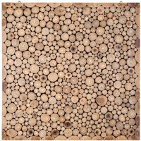 Beliani - Wanddekoration Braun Teakholz 85 x 85 cm Dreidimensional Quadratisch Modern Beliani - Wanddekoration Braun Teakholz 85 x 85 cm Dreidimensional Quadratisch Modern von BELIANI