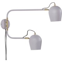 Beliani - Wandlampe Hellgrau aus Eisen 2-Flammig Industrial Style Modern Elegant für Wohnzimmer Schlafzimmer Flur - Grau von BELIANI