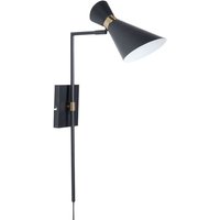 Beliani - Wandlampe Schwarz Matt Verstellbar Elegant Modern für Wohnzimmer Schlafzimmer Flur - Schwarz von BELIANI