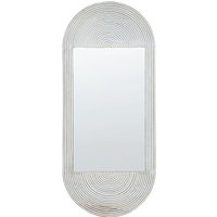 Beliani - Wandspiegel Cremeweiß Mangoholz Rahmen Oval 56 x 130 cm Used Look Wohnaccessoire Wanddeko für Wohnzimmer Schlafzimmer Flur Beliani - Wandspiegel Cremeweiß Mangoholz Rahmen Oval 56 x 130 cm Used Look Wohnaccessoire Wanddeko für Wohnzimmer Schlafzimmer Flur von BELIANI