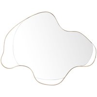 Beliani - Wandspiegel Gold Glas und Metall 59x77 cm mit Dünnem Rahmen Asymmetrisch Unförmig Modern Wohnaccessoire Wohnzimmer Schlafzimmer Wohnbereich von BELIANI