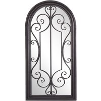 Beliani - Wandspiegel Schwarz Fensteroptik 50 x 98 cm Metall im eleganten Design Klassisch - Schwarz von BELIANI