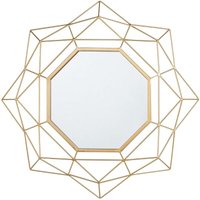 Wandspiegel Gold ø 60 cm Sternenoptik mit geometrischem Rahmen Modern - Gold von BELIANI