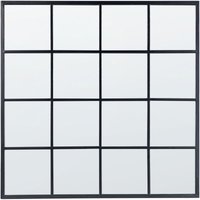 Beliani - Wandspiegel Schwarz Metall Quadratisch mit Schmalem Rahmen Fensteroptik Sprossenfenster Modern Wohnzimmer Schlafzimmer Flur Esszimmer Beliani - Wandspiegel Schwarz Metall Quadratisch mit Schmalem Rahmen Fensteroptik Sprossenfenster Modern Wohnzimmer Schlafzimmer Flur Esszimmer von BELIANI