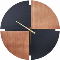 Beliani - Wanduhr Heller Holzfarbton und Schwarz MDF-Platte Rund ø 60 cm Ohne Ziffernblatt Modern für Wohnzimmer Küche Schlafzimmer Wanddekoration von BELIANI