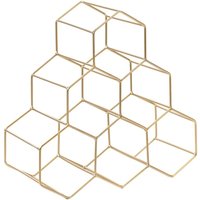 Beliani - Weinregal Gold Eisen Metall 34 x 35 x 15 cm für Weinflaschen Glamouröser Stil Modernes Design Weinständer für Küche Esszimmer von BELIANI