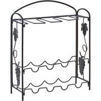 Beliani - Weinregal Schwarz Eisen Metall 50 x 42 x 15 cm für Weinflaschen und Weingläser Industrial Style Weinständer für Küche Esszimmer Beliani - Weinregal Schwarz Eisen Metall 50 x 42 x 15 cm für Weinflaschen und Weingläser Industrial Style Weinständer für Küche Esszimmer von BELIANI
