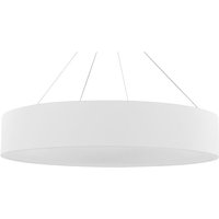 Led Hängelampe Weiß Stahl u. Acryl ø 60 cm Rund Ringform mit Langem Kabel Modern für Flur Küche Esstisch Wohnküche Hohe Decken Innenräume - Weiß von BELIANI