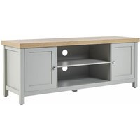 Beliani - tv Möbel Grau / Heller Holzfarbton aus mdf Platte / Metall 39 x 51 x 130 cm mit Stauraum 2 Türen 2 Fächer Wohnzimmer Retro-Stil von BELIANI