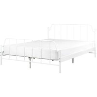 Bett mit Lattenrost Metall MAURESSAC 140 x 200 cm Weiß von BELIANI