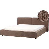 Bett mit Lattenrost Bouclé LINARDS 180 x 200 cm Braun von BELIANI