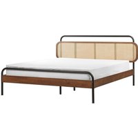 Bett mit Lattenrost Rattan BOUSSICOURT 160 x 200 cm Dunkelbraun Bett mit Lattenrost Rattan BOUSSICOURT 160 x 200 cm Dunkelbraun von BELIANI