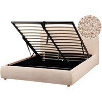 Bett mit Stauraum Bouclé BLAGNAC 140 x 200 cm Beige von BELIANI