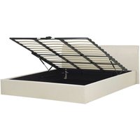 Bett mit Stauraum Stoff ORBEY 180 x 200 cm Hellbeige von BELIANI