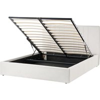 Bett mit Stauraum Stoff TARASCON 140 x 200 cm Hellbeige von BELIANI