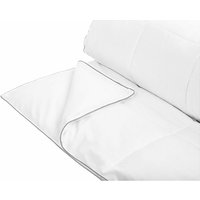 Bettdecke Weiß Baumwolle 200 x 220 cm Doppeldecke Monochromatisch Warm Ganzjährig Schlafzimmer von BELIANI