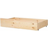 Beliani - Bettschublade 2er Set Hellbraun Kiefernholz auf Rollen Skandi Bettschubkästen Bettschubladen Unterbettschublade Schlafzimmer Ausstattung von BELIANI