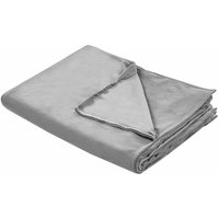 Beliani - Bezug für Gewichtsdecken Grau Minky-Stoffbezug 100 x 150 cm Flauschig Einfarbig Modern Ersatzbezug Therapiedeckenbezug mit Schlaufen - Grau von BELIANI