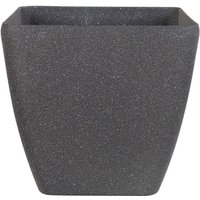 Beliani - Blumenkübel Dunkelgrau 49 x 49 x 49 cm aus Steingemisch und Polyresin in rechteckiger Form Modernes Design von BELIANI