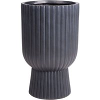 Blumentopf Graphitgrau Magnesiumoxid u. Glasfaser Rund ⌀ 34 cm Groß Rillen Optik mit Loch 56 cm Bauchig Modern Garten Terrasse Outdoor Indoor Blumentopf Graphitgrau Magnesiumoxid u. Glasfaser Rund ⌀ 34 cm Groß Rillen Optik mit Loch 56 cm Bauchig Modern Garten Terrasse Outdoor Indoor von BELIANI