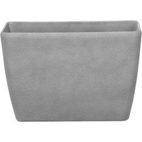 Beliani - Blumentopf Grau 60 x 27 x 41 cm aus Steingemisch für den Innen- und Aussenbereich Rechteckig Klassisches Design von BELIANI