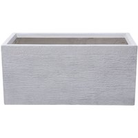 Blumentopf Weiß 80 x 37 x 38 cm Lehm-Faser-Mischung und Glasfaser Rechteckig Modernes Design von BELIANI
