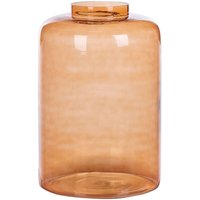 Dekovase Orange / Transparent 41 cm aus Glas mit glänzender Oberfläche Wohnartikel Wohnung Zubehör Dekogefäß Moderner Glamouröser Stil - Orange von BELIANI