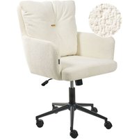 Schreibtischstuhl ALPINE Bouclé Cremeweiß Schreibtischstuhl ALPINE Bouclé Cremeweiß von BELIANI