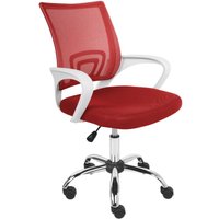 Beliani - Bürostuhl Rot aus Stoff Höhenverstellbar Drehbar Wipp Funktion Modernes Design Schreibtischstuhl Drehstuhl für Home Office Büro von BELIANI