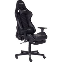 Bürostuhl Schwarz aus Kunstleder höhenverstellbar mit Fußstütze Gaming Stuhl Drehbar Modernes Innovatives Design von BELIANI
