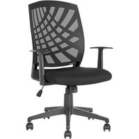 Bürostuhl Schwarz aus Stoff Höhenverstellbar Drehbar auf Rollen Bequemer Drehstuhl Modernes Design für Büro Home Office - Schwarz von BELIANI