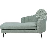 Chaiselongue Grün Bouclé Rechtsseitig mit Schwarzen Metallbeinen Lehne Muschelform Glamourös Modern Muschelsofa Wohnzimmer Flur Ausstattung Chaiselongue Grün Bouclé Rechtsseitig mit Schwarzen Metallbeinen Lehne Muschelform Glamourös Modern Muschelsofa Wohnzimmer Flur Ausstattung von BELIANI