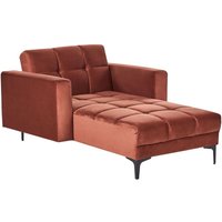 Chaiselongue ALNES Samtstoff Hellrot Chaiselongue ALNES Samtstoff Hellrot von BELIANI
